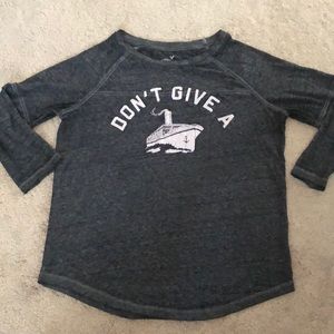 American Eagle Don’t give a ship! Quarter sleeve